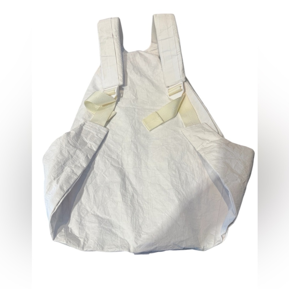 Y-3 White Backpack with Cream Straps